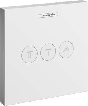 Hansgrohe ShowerSelect Zawór odcinający do 3 odbiorników, montaż podtynkowy, element zewnętrzny Biały Matowy 15764700