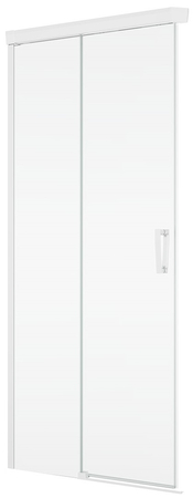 Sanswiss wejście narożne rozsuwane dwuczęściowe 90x200 cm, szkło Screen, profile WHITE LINE CAE2G0900987