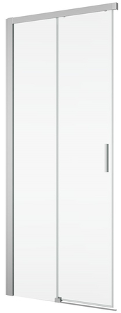 Sanswiss wejście narożne z drzwiami rozsuwanymi, kabina asymetryczna 70x200 cm, szkło Master Carré, profile biały TLSD0700430