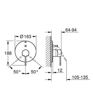 Grohe Essence bateria wannowa podtynkowa  brushed cool sunrise 19285GN1