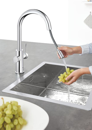 Grohe Blue Home zestaw startowy z wyciąganą wylewką w kształcie "C" chrom 31541000