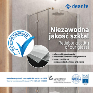 Deante Kerria Plus Drzwi prysznicowe 90 cm - składane KTSXN41P