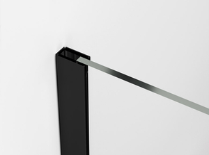 Sanswiss ścianka boczna wolnostojąca z profilem przyściennym 120x200 cm, szkło Loft 69, profile BLACK LINE STR4P1200669