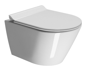 Kube X 50/F - miska WC podwieszana bezkołnierzowa krótka 50 x 36 cm + deska slim