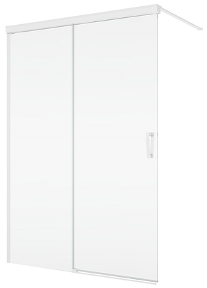Sanswiss ścianka wolnostojąca dwuczęściowa z elementem przesuwnym 140x200 cm, szkło przezroczyste, profile GOLD LINE CAW2G1401207
