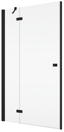 Sanswiss drzwi jednoczęściowe ze ścianką stałą w linii 110x200 cm, szkło przezroczyste, profile srebrny połysk AN13D11005007