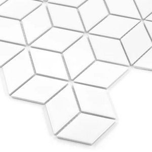 Dunin Mini Rombic White 04 - mozaika ceramiczna mat 30,7 x 26,8 cm