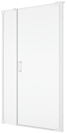 Sanswiss drzwi wahadłowe jednoczęściowe ze ścianką stałą w linii 140,1-200x0-200 cm, szkło Screen, profile WHITE LINE CA31CGSM20987